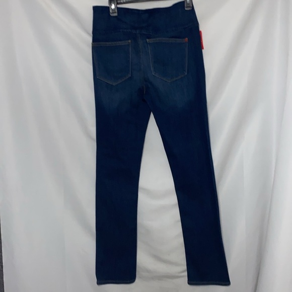 NWT SPANX THE SIGNATURE STRAIGHT SIZE30 Dark Indigo Women's Jeggings side Zipper - Picture 9 of 13